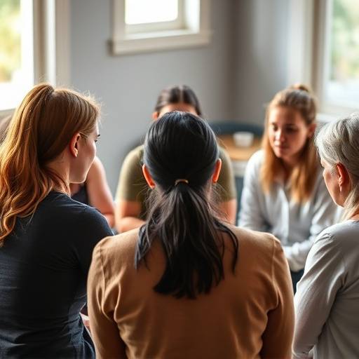 Teilnehmer eines Resilienz Trainings sitzen in einer Runde und diskutieren, mit dem Fokus auf mentale Stärke und Belastbarkeit.